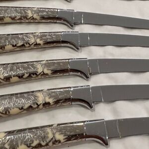 Vintage Carvel Hall by Bridell USA Six Piece Silver Inlet Carving Cutlery Case